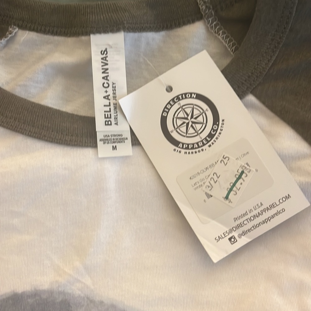 Let’s Go Camping 3/4 sleeve baseball t-shirt size M - Picture 3 of 4